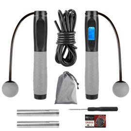 Coupon Smart Electric Counting Jump Rope Corded and Cordless 2 in 1 Design 4 Modes Accurate HD Display Calorie Record Free Adjustable Fitness Rope for Muscle Building Strength Exercise