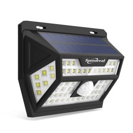 Coupon Somoreal SM OLT10 Solar Power 62 LED PIR Motion Sensor Wall Light Wide Angle Waterproof for Outdoor Garden Path Yard Security Lamp