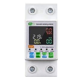 Coupon Tuya WiFi Intelligent Circuit Breaker with LCD Display App Control,Four Timing Modes Comprehensive Protection System Durable Flame Retardant Construction Home Automation Energy Monitor Smart Device