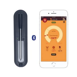 Coupon Wireless Smart BBQ Thermometer Bluetooth Probe with Phone App Display Baking Steaming Food Temperature Oven Temperature Kitchen Electric Thermometer Wireless Passive Oven Kitchen Electric High Temperature Probe