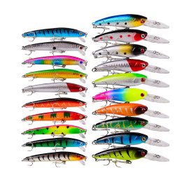 Coupon ZANLURE 20pcs Set 3D Eyes Bass Shape Fishing Crankbait Kit Hard Lures Freshwater Saltwater Japan Sea Fishing Lures