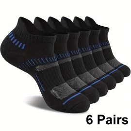 Coupon 6 Pairs Men’s Sports Socks,Anti Odor & Sweat Absorption Cotton Ankle Socks,Outdoor Athletic Cycling Travel Short Socks Comfy & Breathable