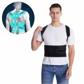 Coupon Adjustable Back Support Belt Breathable Back Posture Corrector Shoulder Lumbar Spine Support Back Protector Body Straightener