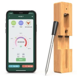 Coupon AGSIVO bluetooth Wireless Food Meat Thermometer 165ft Long Range Digital Thermometer Alarm for Grilling For BBQ Kitchen Cooking