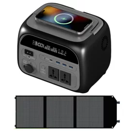 Coupon Bakeey APower400 345.6Wh or 500W 108000mah Outdoor Power Station LiFePO4 Solar Generator with AC or DC or USB Output Mobile Power Generator Support Wireless Charging LED Disgital Display for Travel or Camping or Outdoors or Emergency