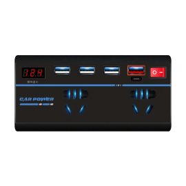 Coupon Car Inverter and Charger 12V to 110V or 220V Power Converter with Digital Display Car Inverter Charger 12V24V To 110V220V Power Converter Type C Mobile Phone Fast Charging