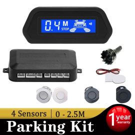 Coupon Car Parking Sensor With Auto Parktronic Reverse LED Monitor 4 Sensors Radar Detector System Backlight Display