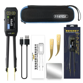 Coupon FNIRSI LCR ST1 Mini Smart Tweezer LCR SMD ESR Tester Resistance Capacitance Inductance Continuity Diode Test Measurement Tools