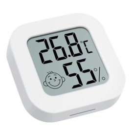 Coupon Indoor Digital LCD Thermometer Hygrometer Electronic Temperature Humidity Meter Sensor Gauge with Air Comfort Indicator for Home Office Bedroom Living Room Bathroom School