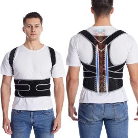 Coupon KALOAD Posture Corrector Back Posture Brace Clavicle Support Stop Slouching and Hunching Adjustable Back Trainer Unisex Correction Belt
