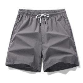 Coupon Men Shorts Breathable Pants Summer Casual Quick Dry Shorts Male Solid Drawstring Beach Shorts Men Swimming Trunks