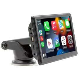 Coupon Wireless Carplay AHD 7 inch Portable Car MP5 Player bluetooth Multimedia Card Slot Reverse Image Android Auto Portable Car Stereo Touch Screen Dashboard