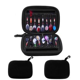 Coupon ZANLURE Portable Fly Fishing Lure Box Spinner Spoon Bait Trout Flies Fish Hook EVA Hard Storage Case