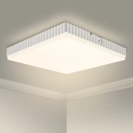 Coupon 24W Square Ceiling Lamp Wave Pattern 4000K Warm White 40LED AC160~265V IP54