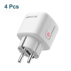 Coupon 4 Pcs BlitzWolf BW SHP15 Zigbee 3.0 16A 3680W Smart Plug Wireless Power Socket Outlet EU Plug APP Remote Control or Voice Control or Multiple Timer Modes Compatible With Amazon Alexa or Google Assistant