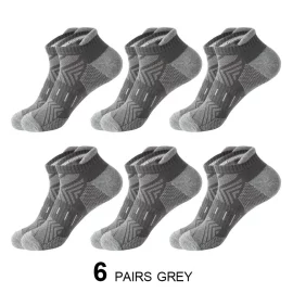 Coupon 6 Pairs Mens Athletic Ankle Socks Running Cycling Sport Socks Moisture Wicking Cushion High Elastic Short Socks Comfy Breathable Casual Socks