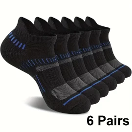 Coupon 6 Pairs Men’s Sports Socks,Anti Odor & Sweat Absorption Cotton Ankle Socks,Outdoor Athletic Cycling Travel Short Socks Comfy & Breathable