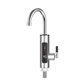 Coupon AGSIVO 3000W 220V Instant Electric Water Heater Faucet Tap Tankless LED Digital Display EU Plug for Kitchen Bathroom