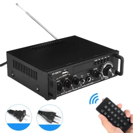 Coupon AUTSOME 12V 220V 50Wx2 HIFI Stereo Audio Amplifier 85db Car Home 2.0 channel Power Amplifier bluetooth