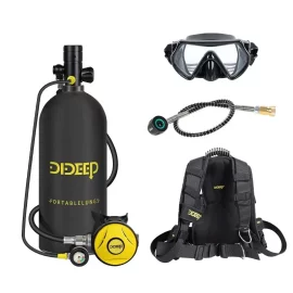 Coupon DIDEEP 3L Scuba Oxygen Cylinder Air Tank Scuba Reserve Air Tank Pump Snorkeling Gear Snorkeling Diving Equipment
