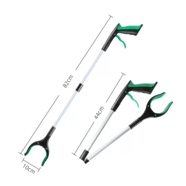 Coupon Foldable Garbage Clamp Aluminum Alloy Pole Sanitary Clamp Sanitation Garbage Picking Clamp Cleaning Picking Long Handle