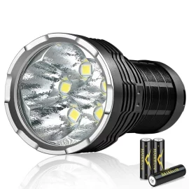 Coupon HAIKELITE HK05 5*SFN60 30000LM 1000M Long Range Powerful LED Flashlight with 3*21700 Battery