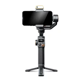 Coupon HOHEM M6 Mobile Phone Anti-shake Gimbal Magnetic Suction AI follow-up Infinite rotation Fill Light OLED Large-screen Display 400g Load-bearing Handheld Live Shooting Stabilizer