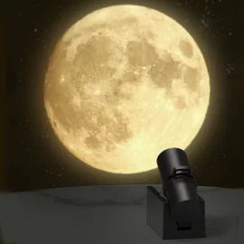Coupon LED Moon Projection Lamp Star Projector Planet Projector Background Atmosphere Led Night Light for Kids Bedroom Wall Decor