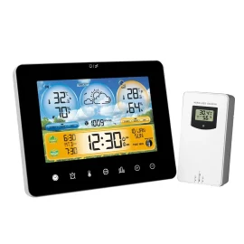 Coupon Multifunctional Touchscreen Weather Station Alarm Clock Wireless Weather Station Color Screen Touch Screen Alarm Clock Hygrometer Thermometer Sun Weather Barometer Tidal Forecast Sensor