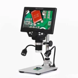 Coupon MUSTOOL G1200D Digital Microscope 12MP 7 Inch Large Color Screen Large Base LCD Display 1 1200X Continuous with Light