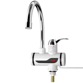 Coupon Smart Digital Instant Electric Water Heater Faucet Temperature Adjustable Tankless Water Heater Bottom Inlet Fast Heating Faucet Kitchen Bathroom