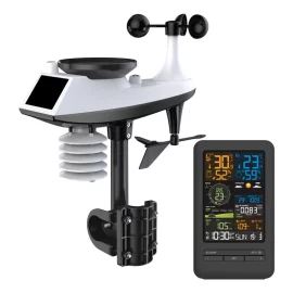 Coupon Tuya Smart WiFi Weather Station Alarm Digital Wind Speed Direction Rainfall Light Index Air Quality Temperature Humidity Meter