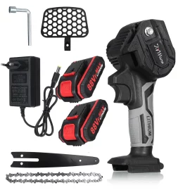 Coupon VIOLEWORKS 6 Inch Portable Electric Pruning Saw Rechargeable One-hand Woodworking Electric Chain Saws W/ 1/2 Battery
