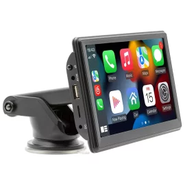 Coupon Wireless Carplay AHD 7 inch Portable Car MP5 Player bluetooth Multimedia Card Slot Reverse Image Android Auto Portable Car Stereo Touch Screen Dashboard
