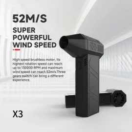 Coupon X3 Turbine Power Fan Handheld Brushless Motor 130000rpm 3RD Generation Violent Blower Mini Turbo Fan Wind Speed 52m/s Industrial Duct Fan