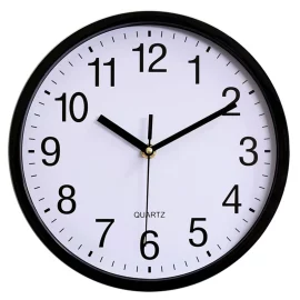 Coupon 10 Inch Classic Quartz Decorative Clock No Ticking Silent Wall Clock Easy to Read Suitable for Room/Home/Kitchen/Bedroom