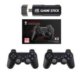 Coupon Ampown GD10 Retro TV Game Console 128G 4K 60fps HD HDMI Output Ultra Low Latency TV Game Stick 2.4G Dual Handles Portable Home Games Console