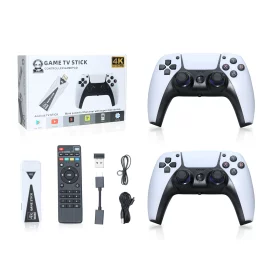 Coupon AMPoWn U10 64GB 10000+ Games 4K UHD Game Stick for PSP PS1 N64 MD NEOGEO GBA CPS SFC IGS TV Game Conosle with Wireless Gamepad Player Box