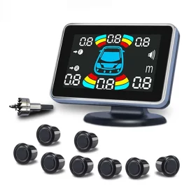 Coupon Car Reverse Parking Radar With 8 Parking Sensors Electronics Rear Automatic Detector Reverse Assist Kit Buzzer Car Reversing Radar Does Not Falsely Report Voice Buzzer Horn Alarm Front And Rear Parking