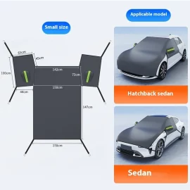 Coupon Car Windshield Frost Cover Winter Car Window Snow Anti UV Block Extended Engine Hood Full Car Cover for Four Seasons