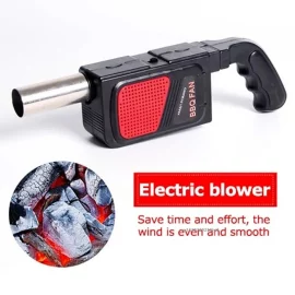 Coupon Electric BBQ Charcoal Ignition Tool Powerful Drum Fan Handheld Electric BBQ Fan Blower for Outdoor Camping BBQ Picnic Cooking Bakery BBQ Tools
