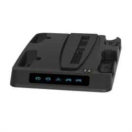 Coupon for PS5 Mutifunctional Dissipation Base PSVR2/PS5 Controllers Charging Base with Display Light Can Accommodate Helmet/Earphone