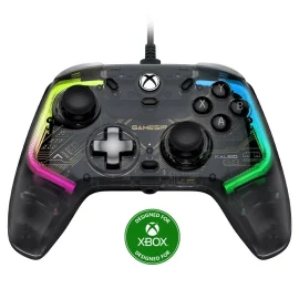 Coupon GameSir K1 Kaleid Transparent RGB Gaming Controller Works with Xbox Series X|S Xbox One and Windows 10/11 Wired Gamepad Hall Effect 3.5mm Audio Jack