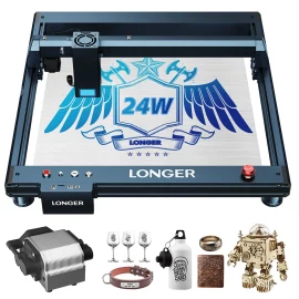 Coupon LONGER Laser B1 20W Laser Engraver Cutter,4 core Laser Head,22 24W Output Power,450 x 440mm Engraving Area