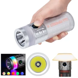 Coupon Lumintop Rainbow LED+RGB 40W Flashlight 3000LM 1000M 46950 32000mAh Battery USB C Rechargeable Power Bank Hiking Camping Torch