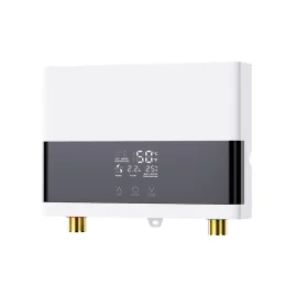 Coupon Mini Tankless Water Heater 6000W AC 220V Electric Constant Temperature Instant Hot Water Heater with Remote Control Touch Display Screen Hot Water Heater