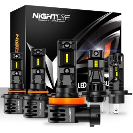 Coupon NightEye Auto Lighting A315-S7 A Pair 20000LM 6500K LED Car Headlight Bulbs 70W Auto Headlamp IP68 Waterproof for Modification Cars