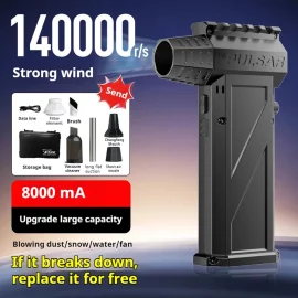 Coupon Outdoor High Speed Turbo Violent Fan 140,000 Rpm Powerful Outdoor Handheld Fan Industrial Dust Blower Snow Blower Dust Blower