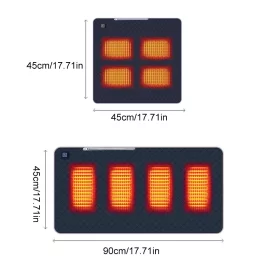 Coupon USB Heated Cushion Fast Heating 4 Heated Areas Camping Chair Heated Cushion 3 Adjustable Temperature Heated Chair Cushion Type C/USB Charging for Outdoor Travel