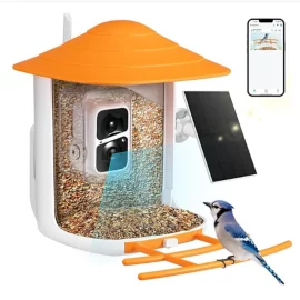 Coupon ZANLURE Smart Bird Feeder with Camera Solar Panel Wireless AI Bird Identificatio Auto Record Christmas Gift